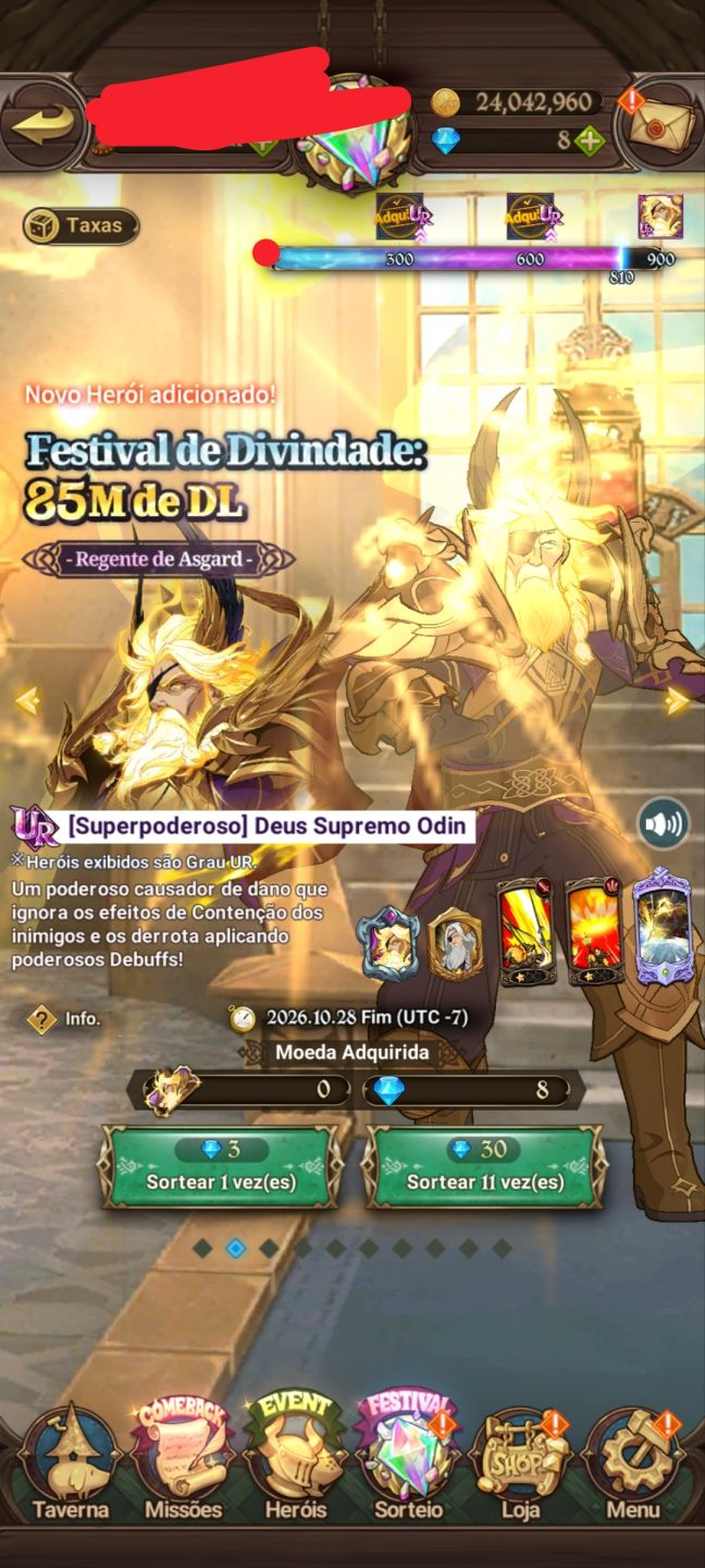 Conta de 7ds com 11 milhões end game pela metade do preço original