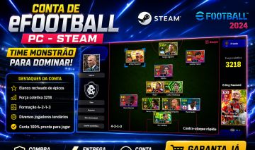 Conta Efootball com Bigtimes e Lendas PC - Steam
