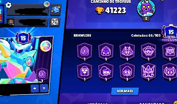 Conta Brawl Stars 41.223 Troféus | 65 Brawlers +500 | 471 Gemas