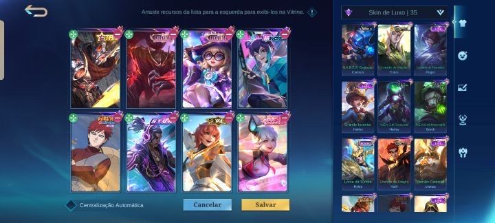 Mobile Legends | 289 Skins | Kof + Collector + Transformers + Sanrio | Raridade