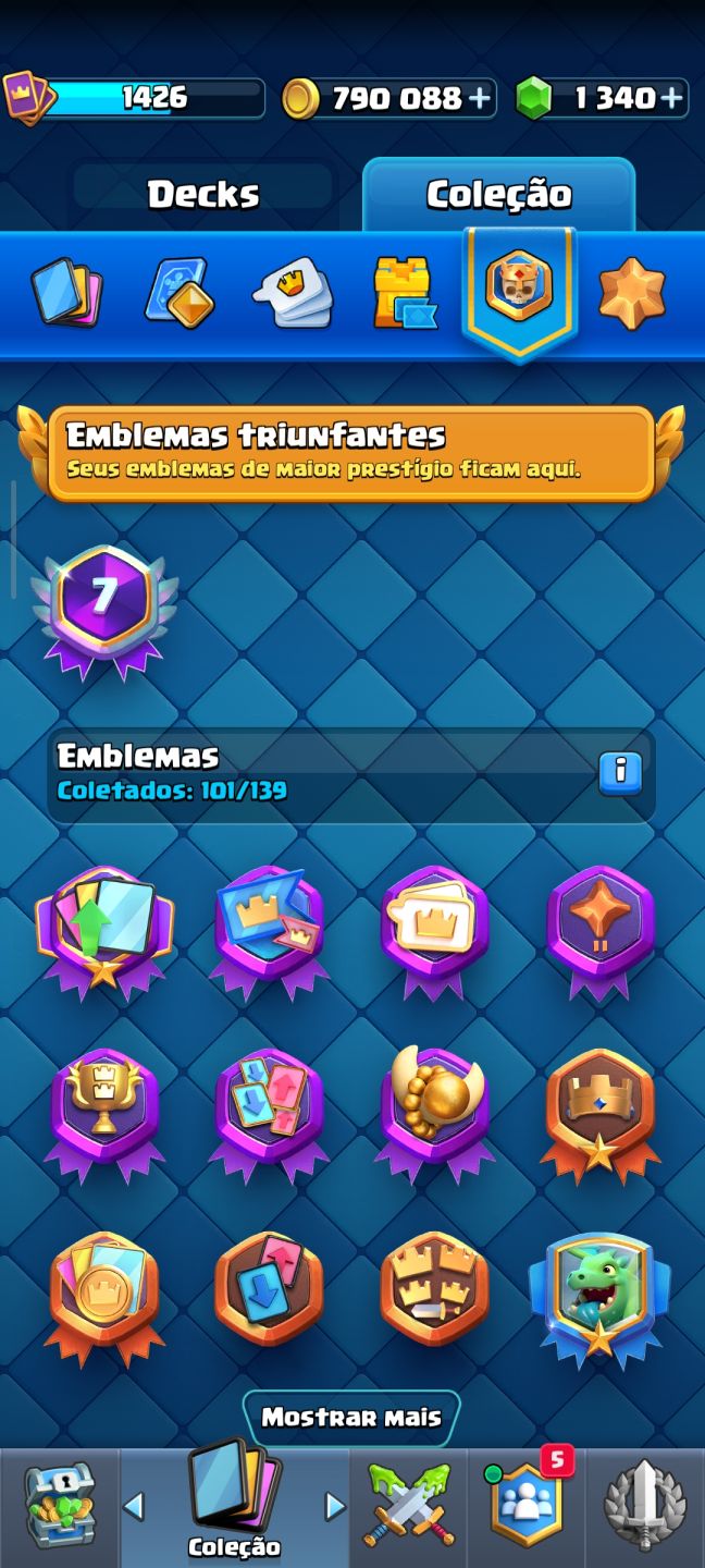 Conta Clash royale MUITO boa preço negociável