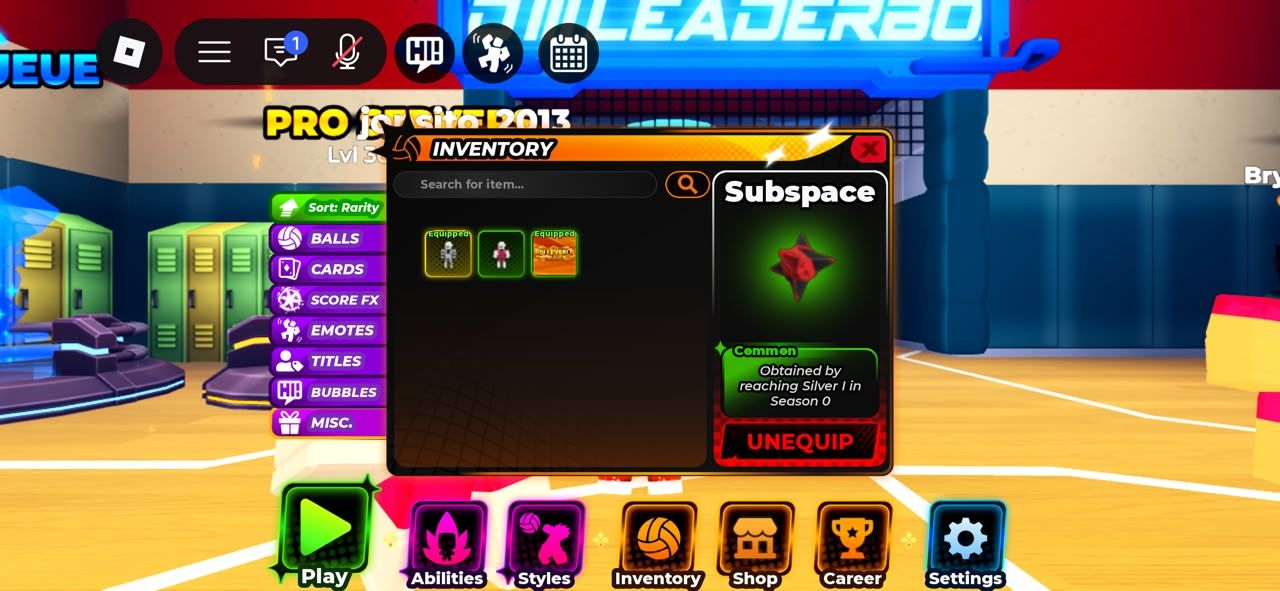 Conta super rara volleyball legends com 3 bundles