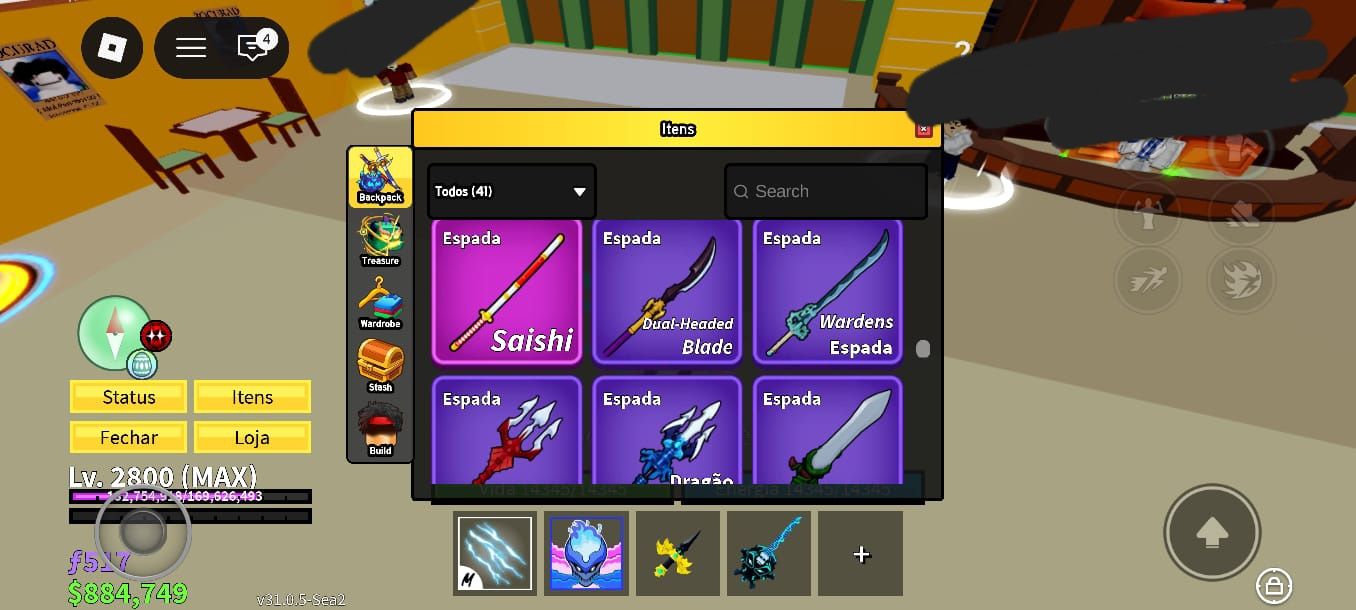 Conta Blox Fruit Full Lv Máximo Soco e Defesa