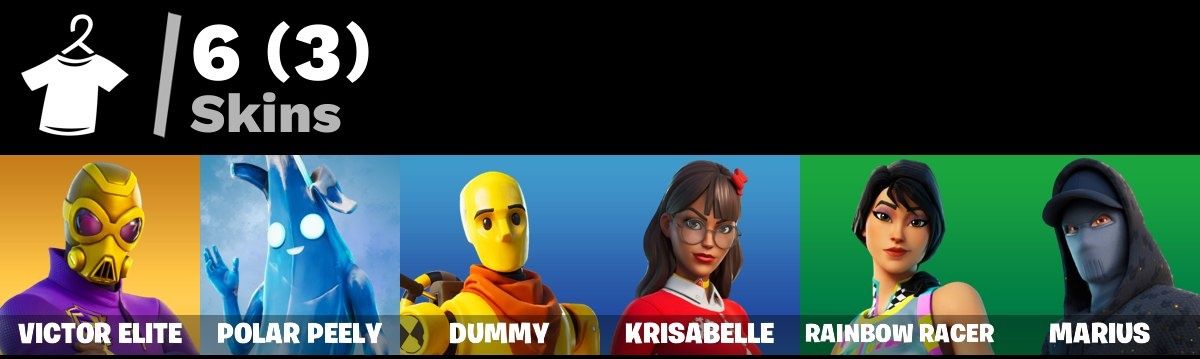 Conta Fortnite 6 SKINS/ Victor Elite Raridade / Polar Peely / Dummy