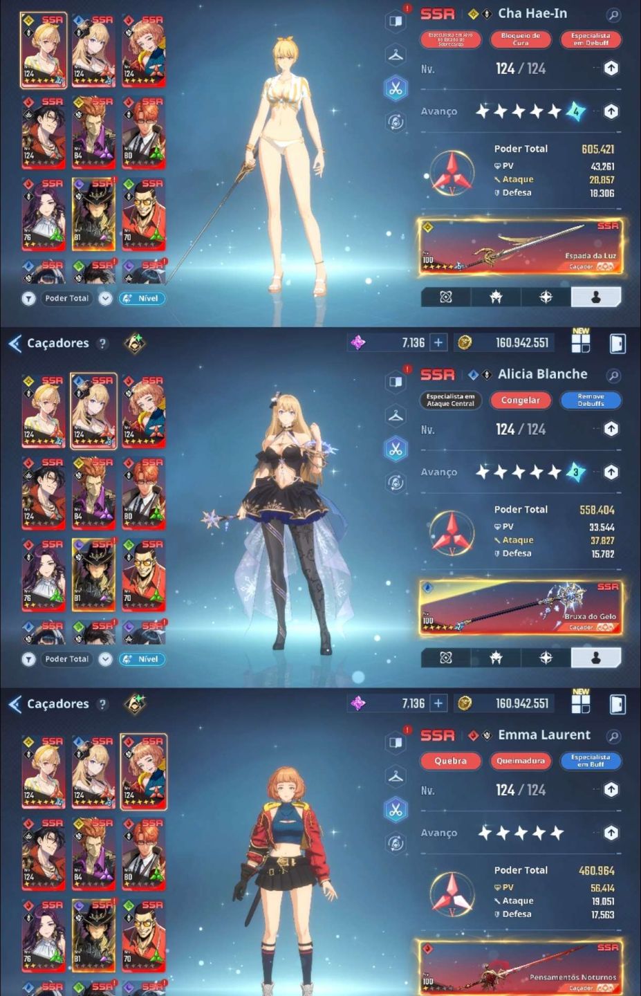 Conta com 2Milhoes de poder solo leveling Árise