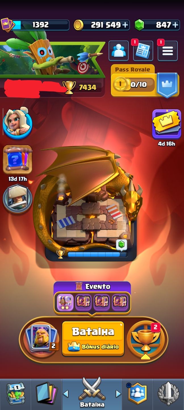Custo benefício Conta Clash Royale - Rei 13 | Conta Clash of Clans CV13