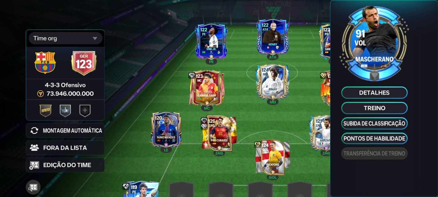 Conta de fc mobile com orv 123
