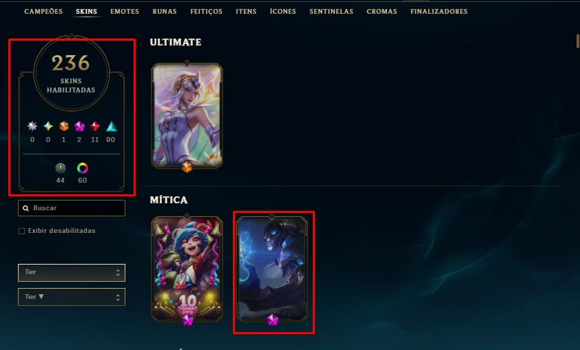 Conta HandLevel Lv 500+ Esmeralda 2+Jungle+ 236 Skins/Icones e Emotes Antigos 13