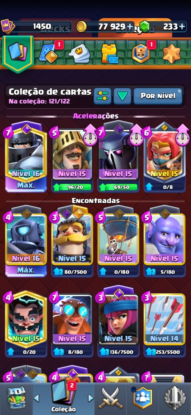CONTA CLASH ROYALE DE 9 ANOS HIGH LEVEL +10.300 TROFÉUS