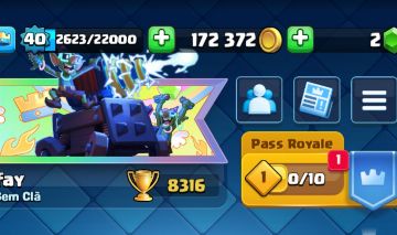 Conta Clash Royale Semi Full Cartas 120/121 8000 Trofeus Level 40