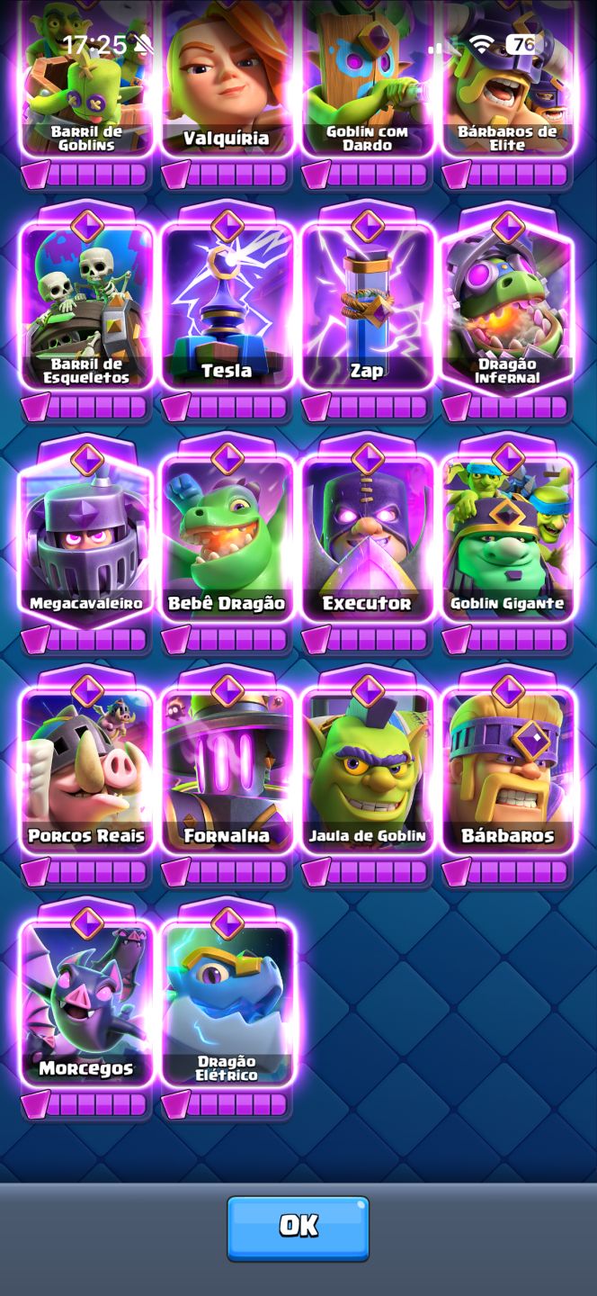 Conta Clash Royale 10 Anos 14k Trofeus (32 Cartas Nv 16, 23 Evos) + CoC 13 etc.