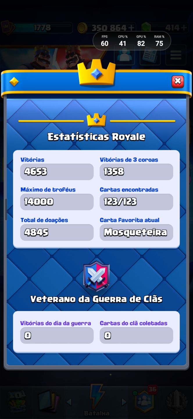 Conta Clash Royale