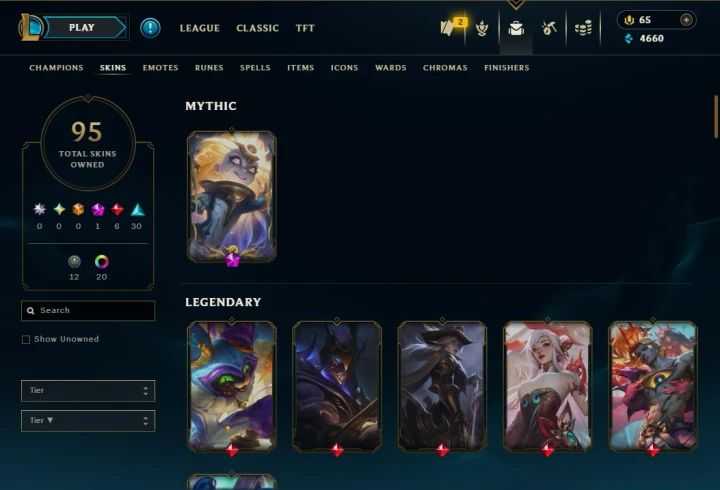 Conta com champions 21 + phantom 26 + cards VCT 21 + skins de LOL FULL ACESSO