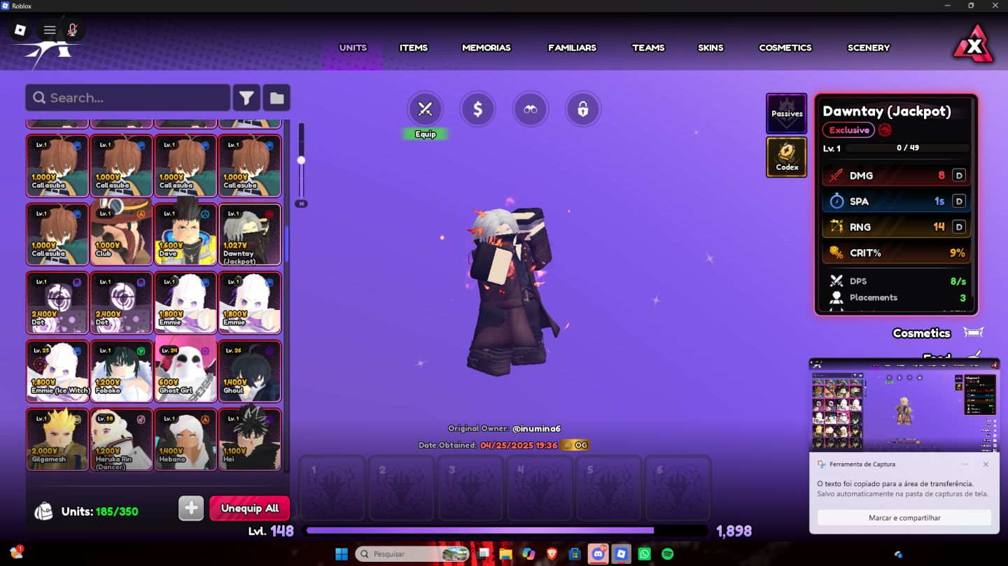 VENDENDO TODOS OS PERSONAGENS DE TRADE DA MINHA CONTA VALOR NEGOCIÁVEL