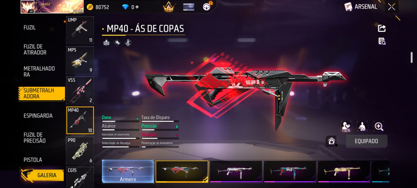 Conta lendária free fire
