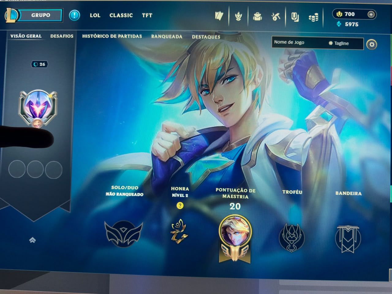 Conta lol com 700 RP + Skinz Ez ,Hwei, Leona , Miss , LB , Nami, Neeko