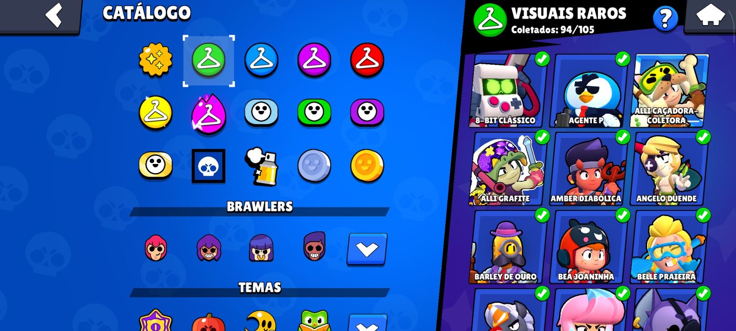 Conta brawl stars mid game e algumas skins raras