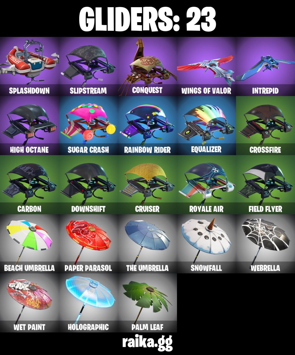36 skins The Reaper Omega (stage 5) Rogue Agent Trailblazer Havoc Ragnarok