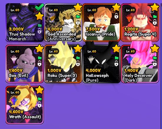 Anime Vanguards Conta Shiny SungJinWoo Transcendent level max