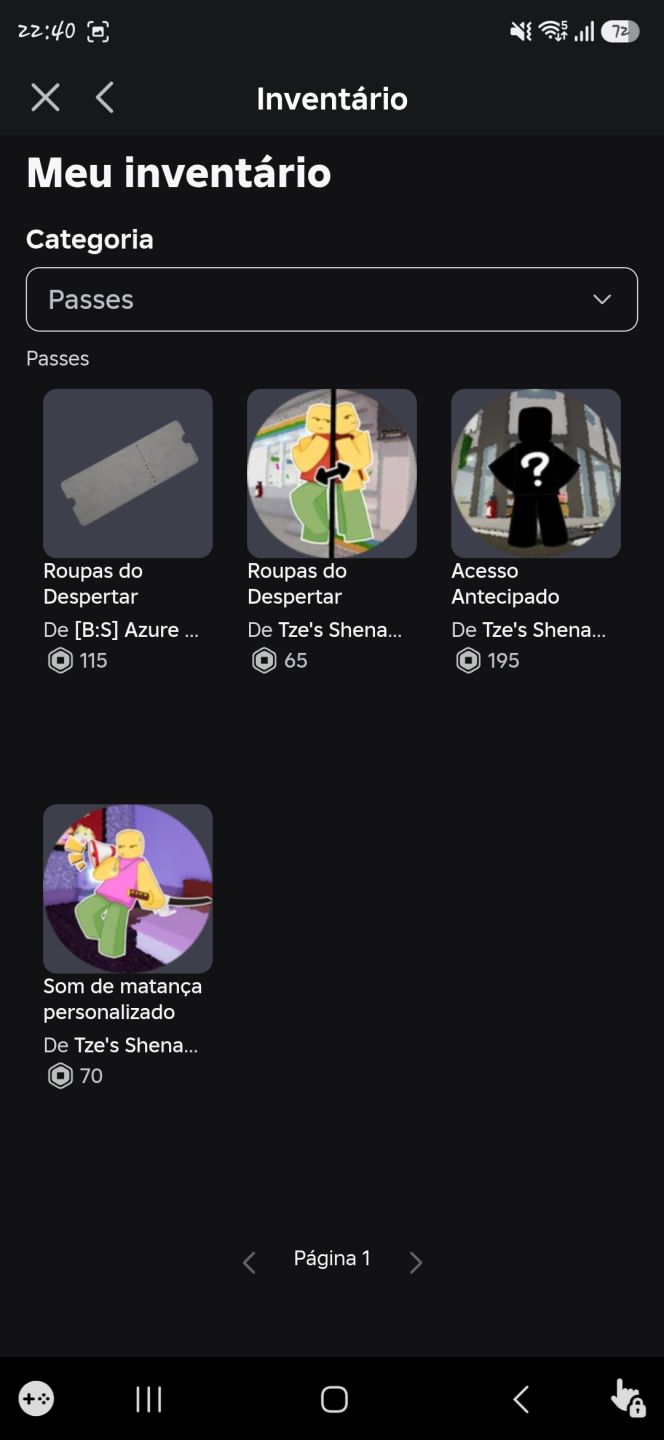 Conta roblox com muitas skins femininas