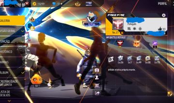 CONTA FREE FIRE MESTRE MODO RANK COM SKIN INOCENCIA E ECLIPSE E ENTRADA