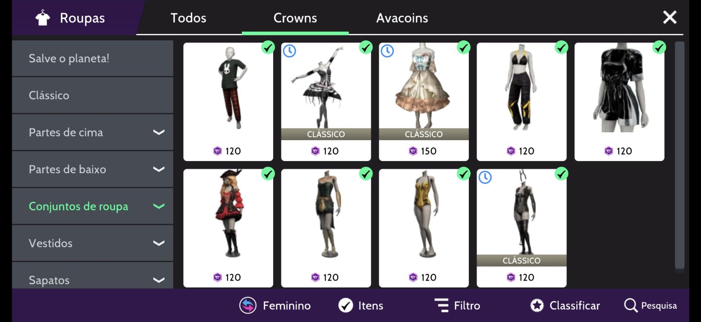 Conta antiga Avakin Life fem lvl48