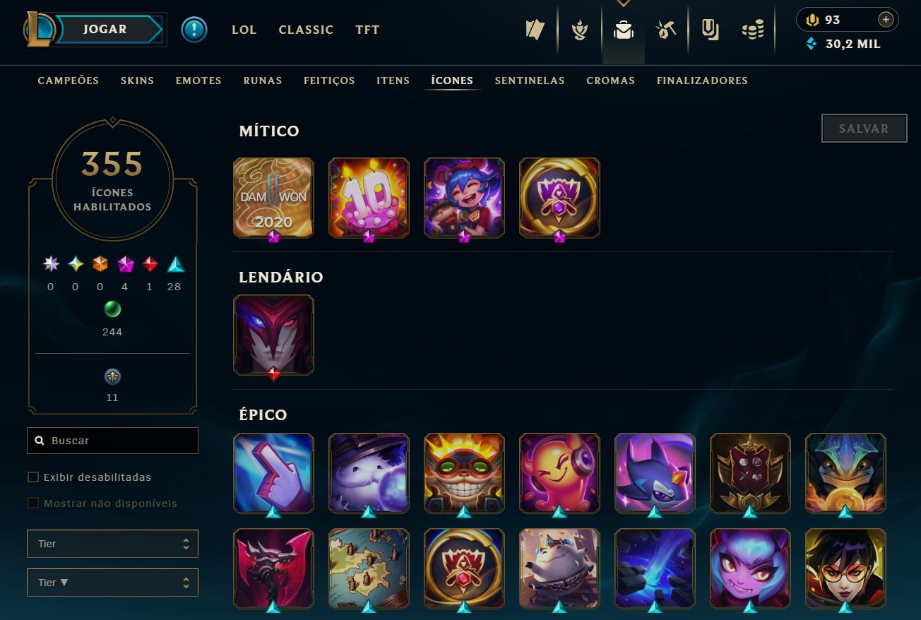 CONTA VETERANA 2015 [FA]: SETT CHIBI MÍTICO + 24 LENDÁRIAS + ZIGGS ODISSEIA