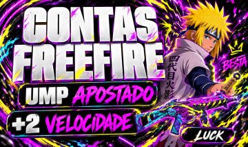 CONTAS FREE FIRE | LEVEL 15/20/30 + UMP ATRIBUTADA ROXA | SKIN | 300 DIMAS