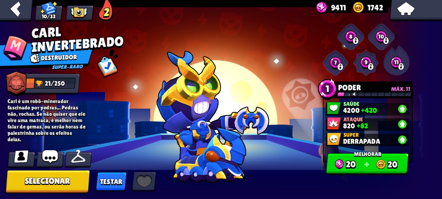 CONTA DE BRAWL STARS COM MORTIS 2400+ TROFÉUS E ENTRE OUTROS UPADOS APROVEITE!!