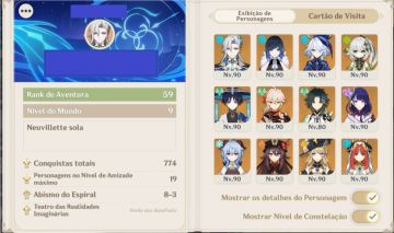Conta Genshin EndGame até começo de Natlan