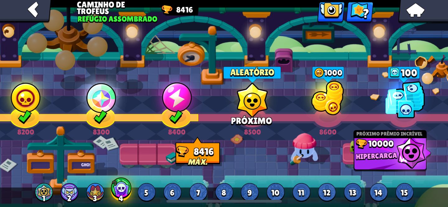 CONTA BRAWL STARS | 8.4K TROFÉUS | 42 BRAWLERS | 4 LENDÁRIOS