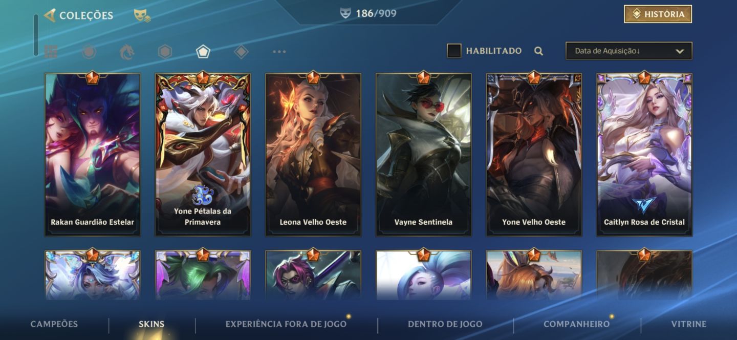 Conta GM todas Skins riven, muitas lendárias e muitas limitadas