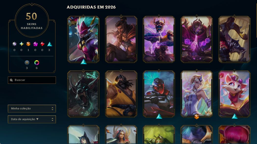 CONTA LOL ESMERALDA 3 / LV 42 / 5 SKINS / TROCA DE NICK / PARA SAIR RAPIDO