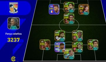 CONTA EFOOTBALL FORÇA COLETIVA 3237 | MESSI 109 + LUIS SUÁREZ + MOURINHO