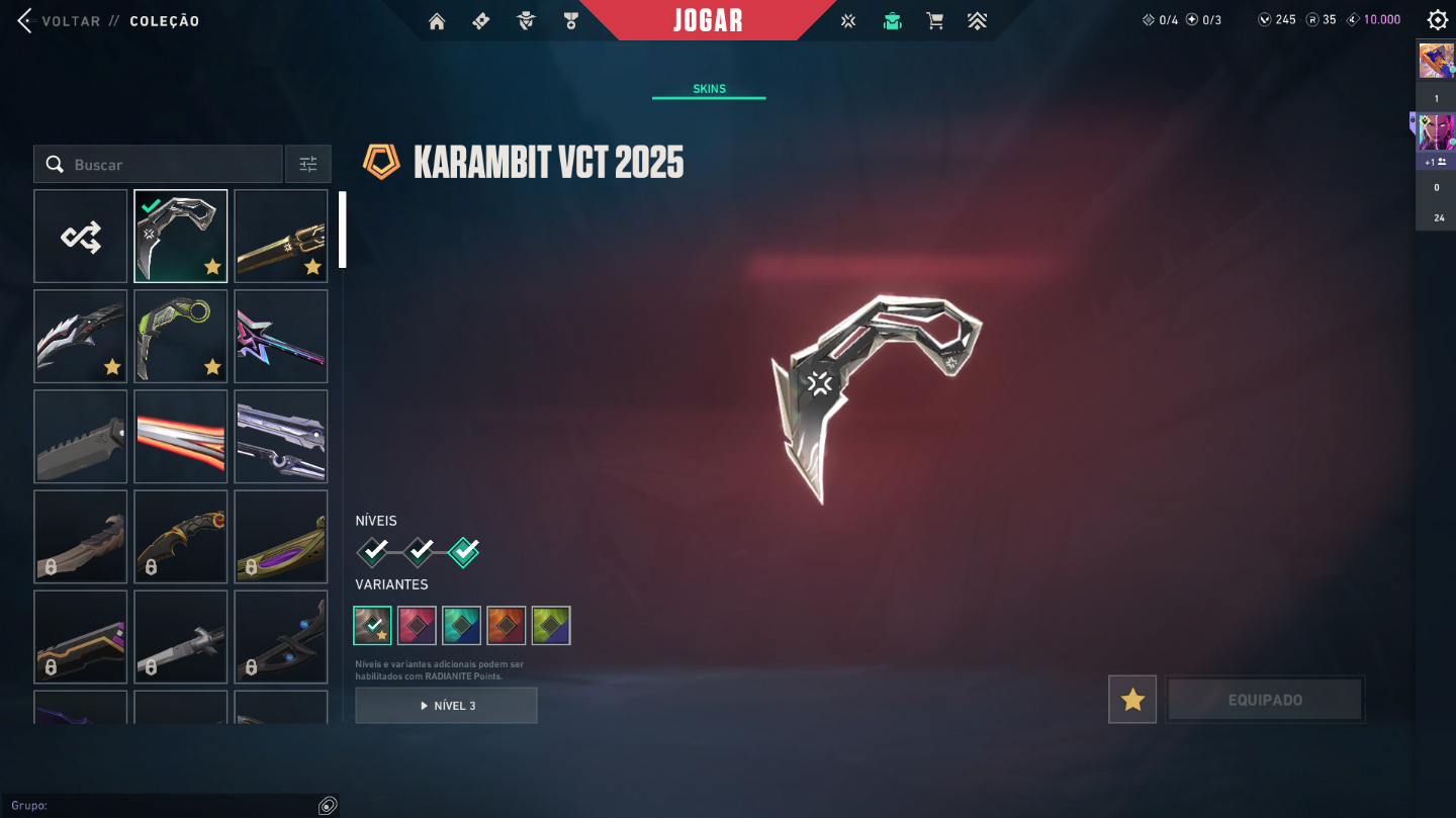 CONTA VALORANT +1600 GASTOS (MUITAS SKINS!!)