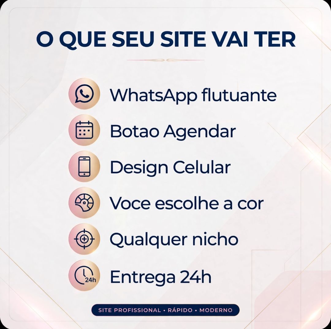 Site Vitrine Profissional - Você Escolhe a Cor - Entrega 24H