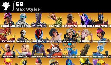 Conta de fortnite, +200 skins,+240 picaretas,160 emotes, 3 skins icons,