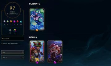 CONTA LOL COM 97 SKINS UNRANKED FULL CHAMP INSANA