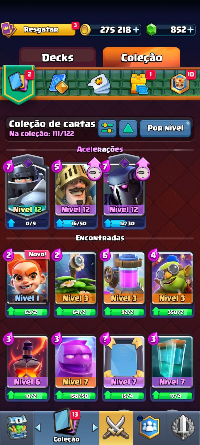 Conta para iniciantes de clash Royale