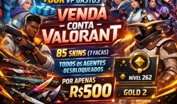 CONTA VALORANT 85 SKINS, 7 FACAS MAIS DE 60K DE VP GASTOS