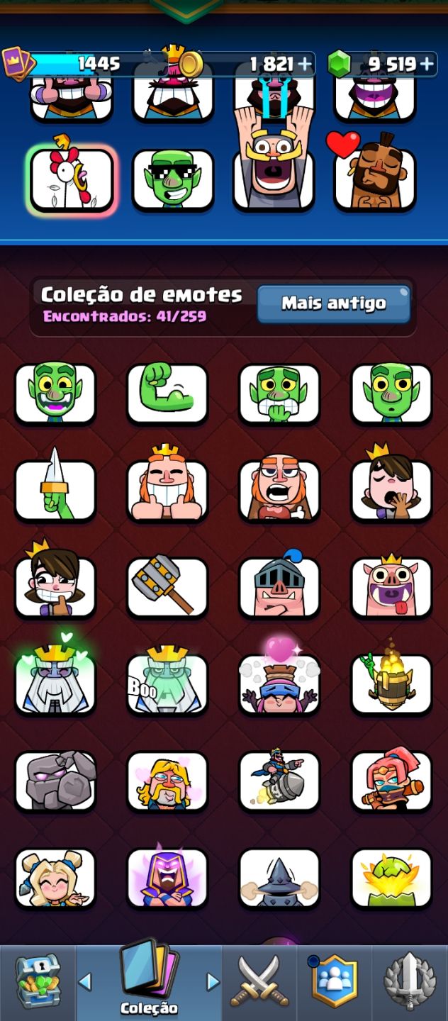 CONTA CLASH ROYALE NIVEL DE REI 14, +9MIL GEMAS E TROCA NICK GRÁTIS