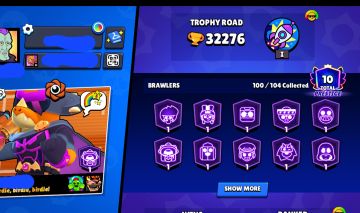 Conta de brawl stars, 247 skins, 61 gemas atualmente, vários passes.