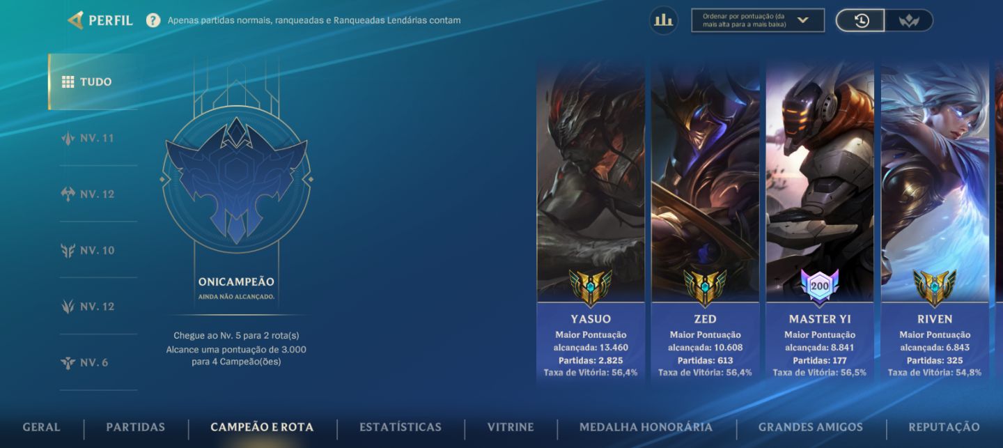 Conta Wild Rift | 4X Challenger | 120 Skins | 2 Cromas Míticos