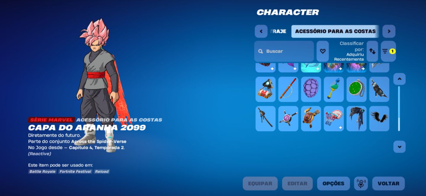 CONTA FORTNITE COM BASTANTE ITENS EXCLUSIVOS