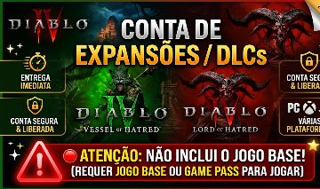 CONTA DIABLO IV COM DLC/EXPANSÃO (REQUER JOGO BASE OU GAME PASS)