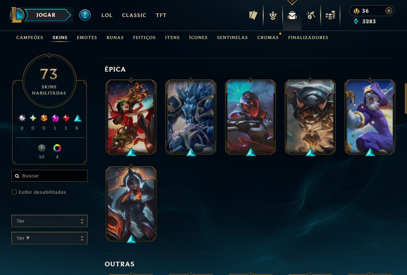 [ACESSO IMEDIATO] Ouro IV 73 Skins 80 Campeões
