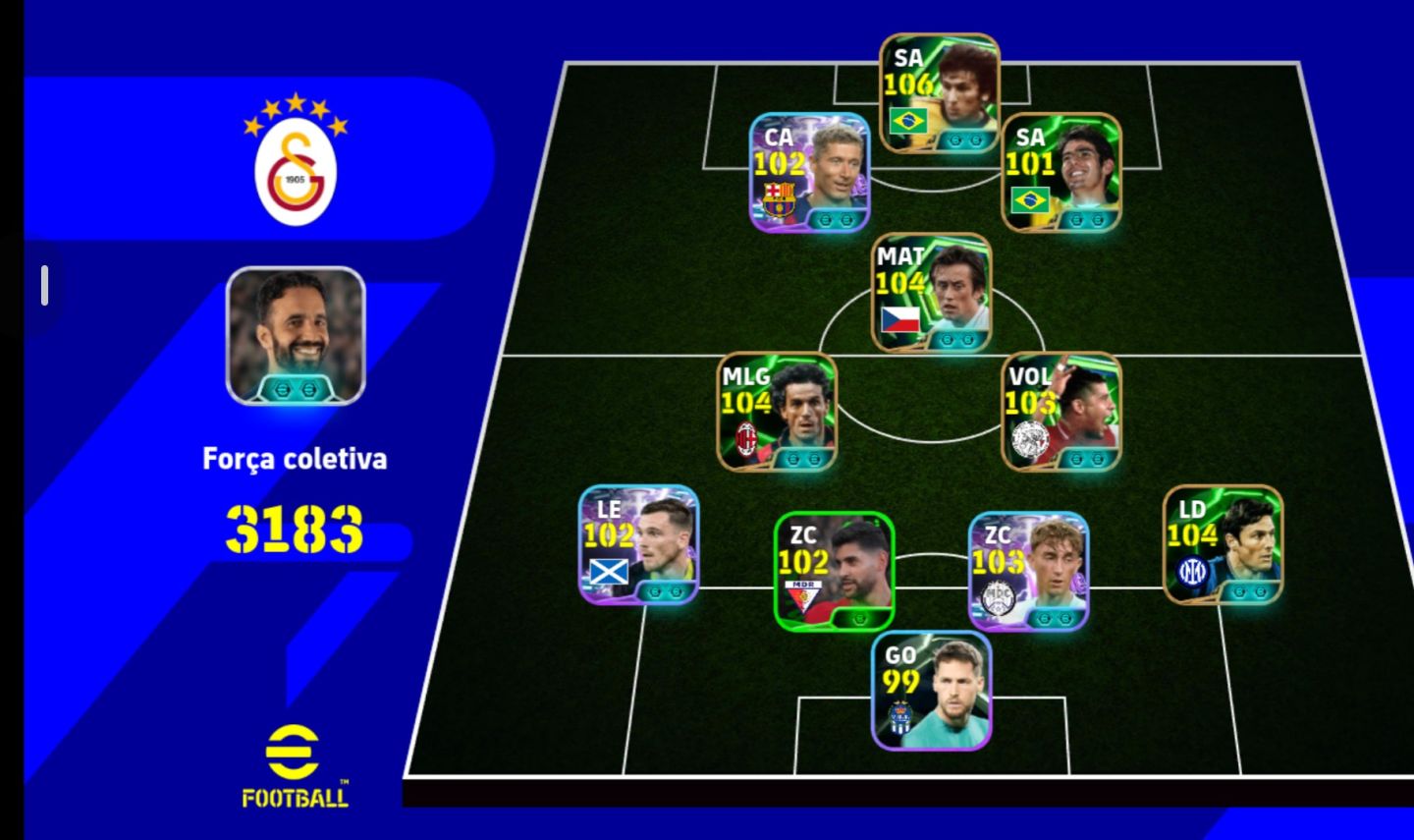 Conta efootball mobile com zico 106