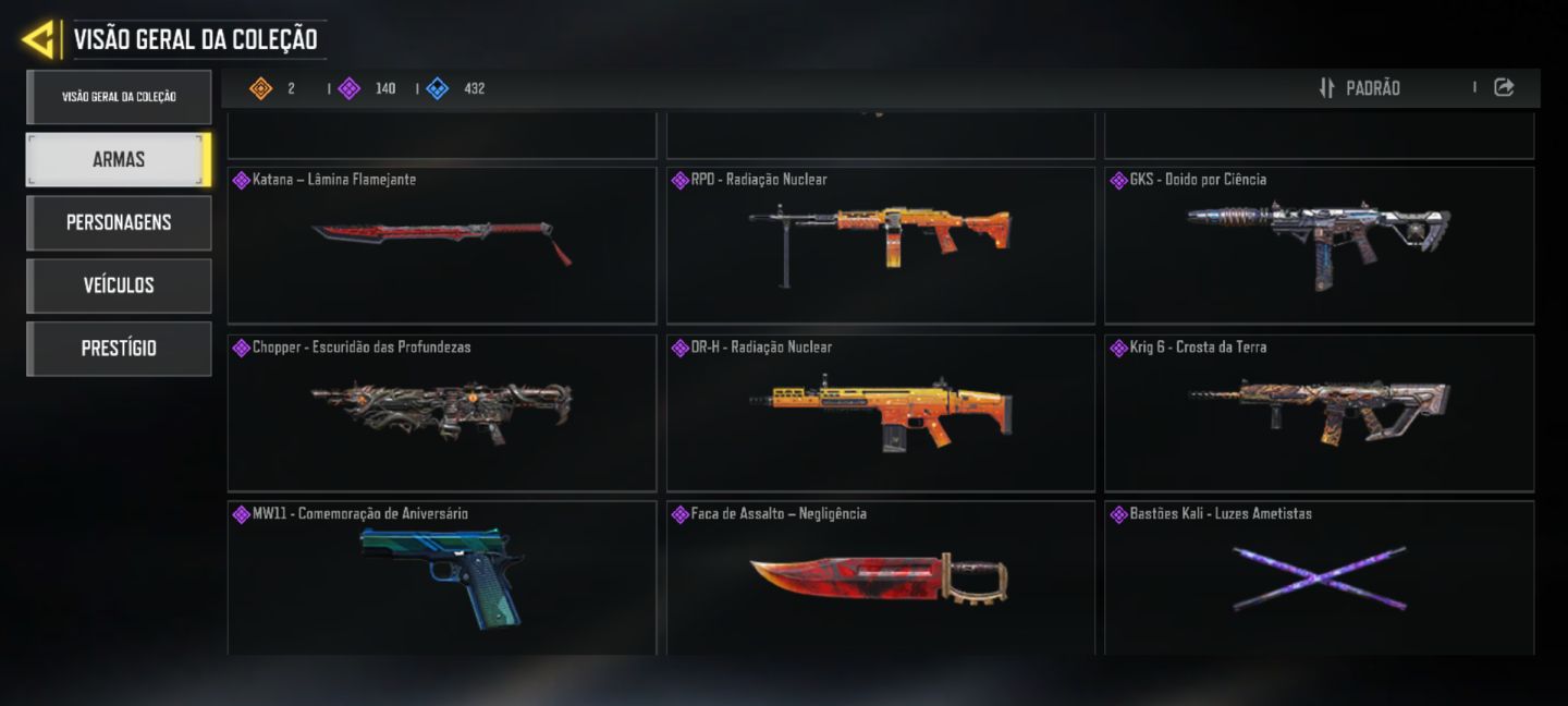CONTA COD MOBILE +500 SKINS DE ARMA