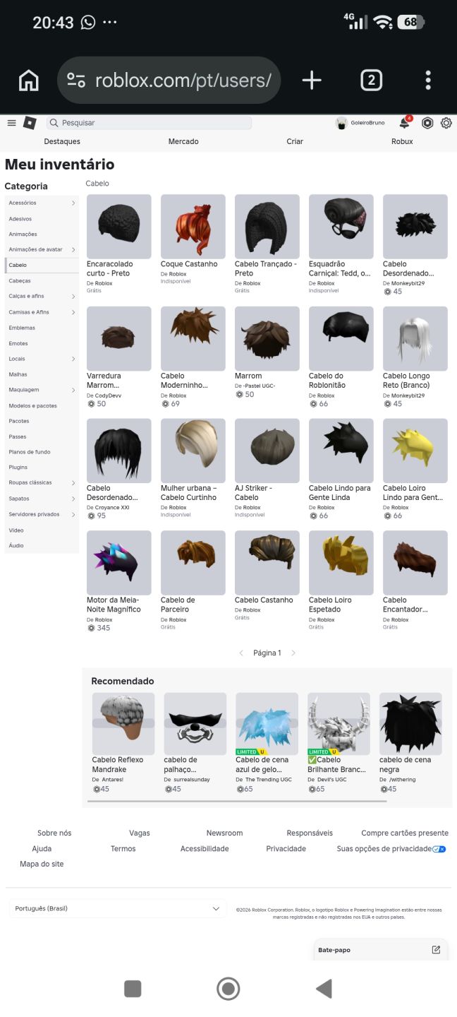 Conta roblox 2020 11k Gastos mais GoldLika: Battle e varios Off Sales