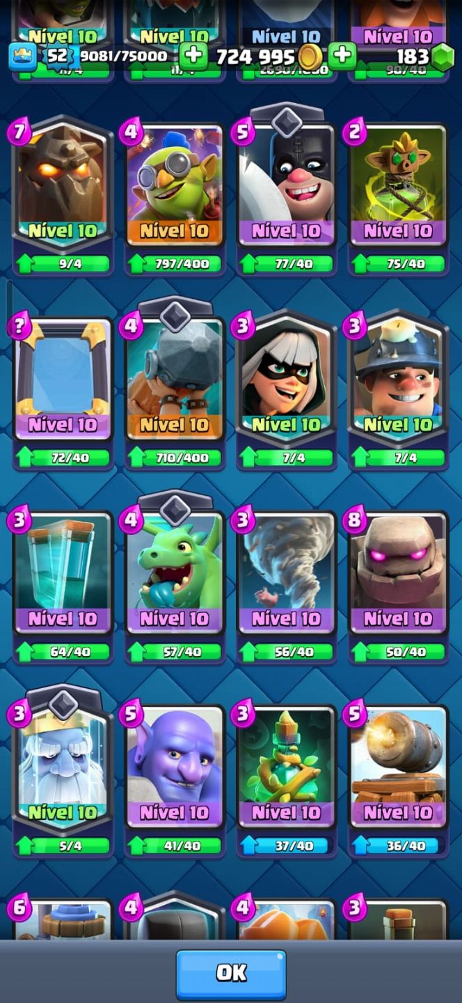 CONTA CLASH ROLAYE +6 ANOS - 11360 TROFEUS - NIVEL 59